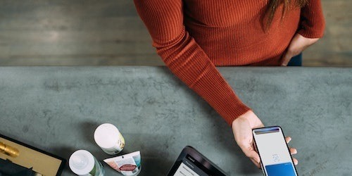 People shopping in a modern retail store